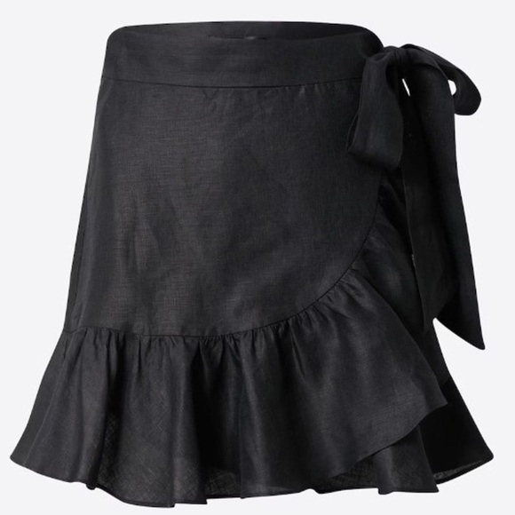 Banana Republic Dresses & Skirts - Banana Republic Ruffled Black Wrap Skirt